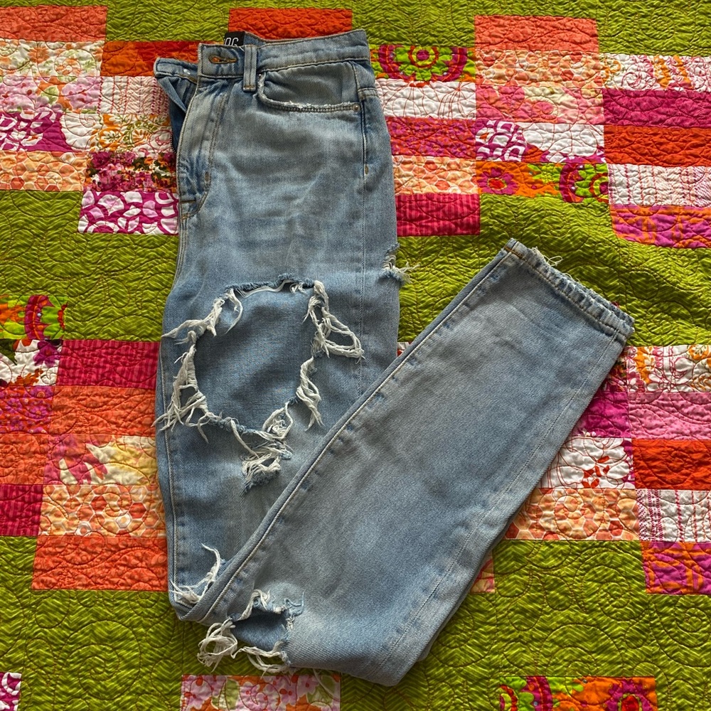 BDG by Urban Outfitters Distressed Mom High-Rise Jeans